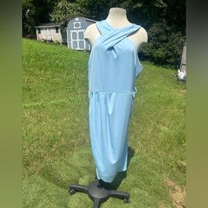 Hanna Nikole Blue Short Dress, Plus Size 24, Party, Wedding, Formal, Prom